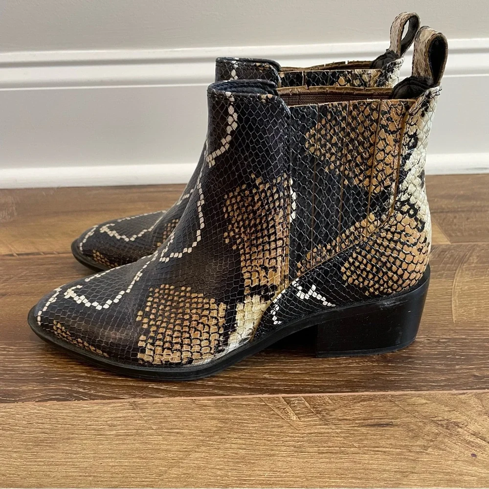 Python Snakeskin Print Boots - Picture 2 of 7